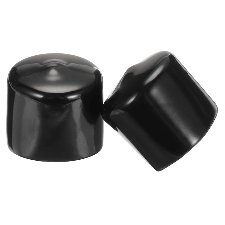 TUBE CAPS ROUND BLACK 34MM