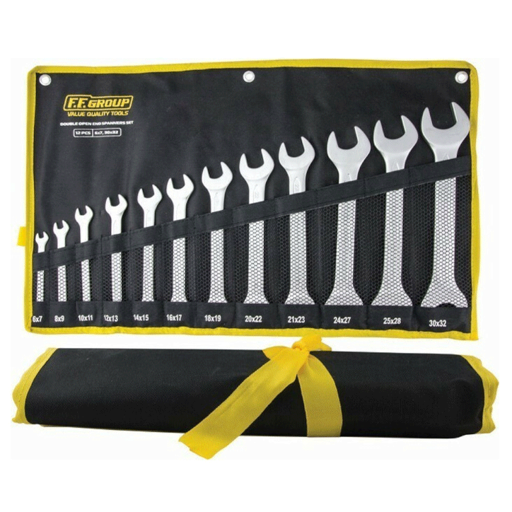 DOUBLE OPEN END SPANNER 6-32MM DIN3110 SET 12PCS FF GROUP
