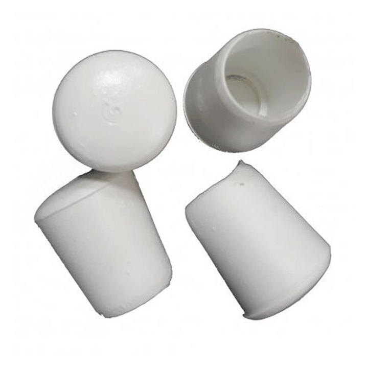 TUBE CAPS ROUND WHITE 12MM