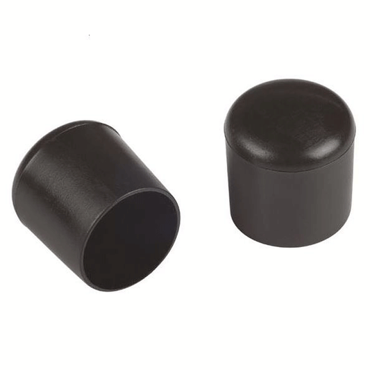 TUBE CAPS ROUND BLACK 10MM