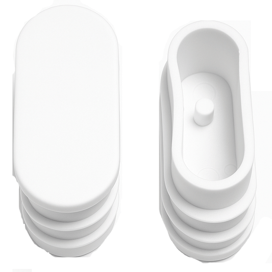 TUBE INSERTS OVAL WHITE 15X30MM