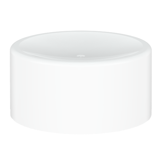 TUBE CAPS ROUND WHITE 28MM