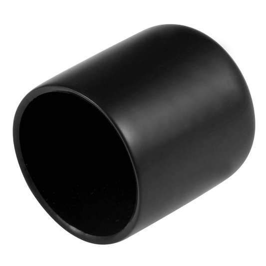 TUBE CAPS ROUND BLACK 28MM