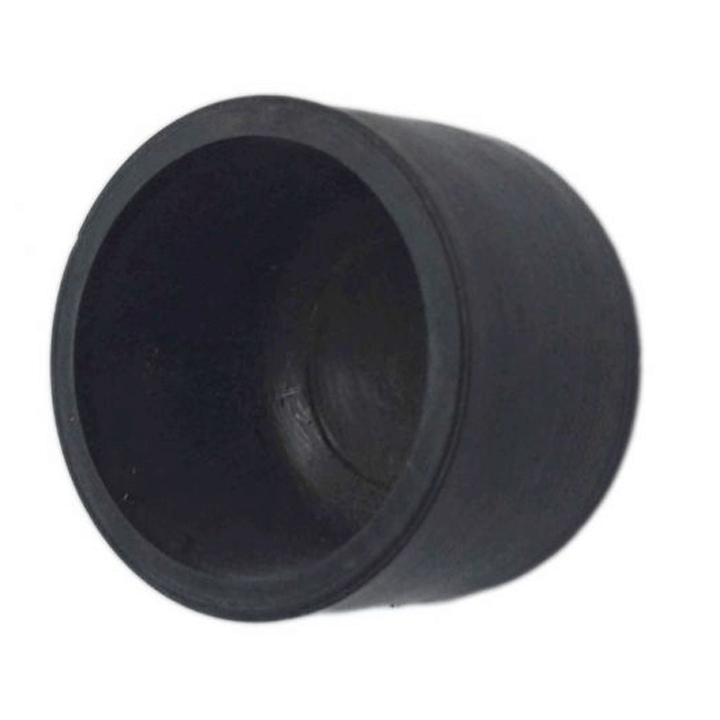 TUBE CAPS ROUND BLACK 22MM