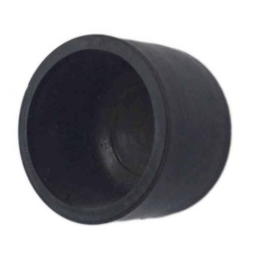 TUBE CAPS ROUND BLACK 22MM