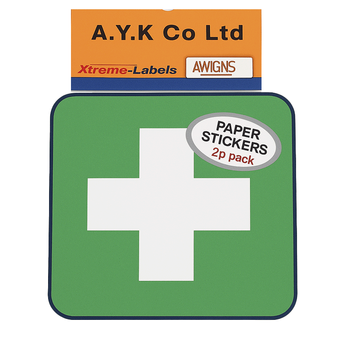 SIGN PAPER CROSS 8X8 2PCS