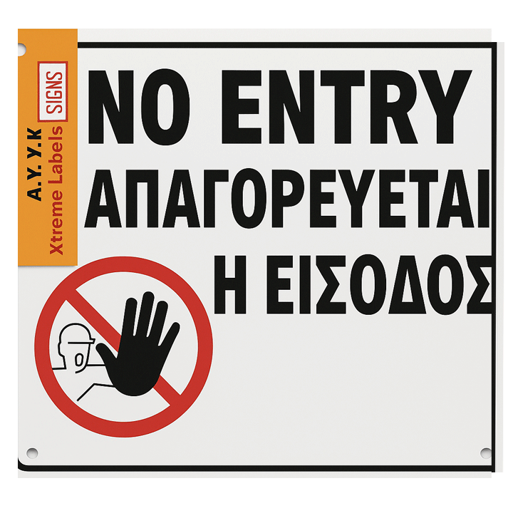 SIGN "NO ENTRANCE" 20X30