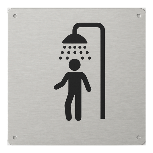 SIGN SHOWER 8.3X8.3 ALUMINIUM