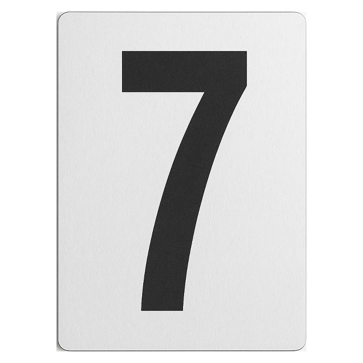 SIGN HOUSE NUMBER "7" 4X3 SILVER