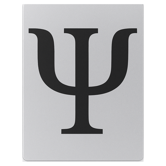 SIGN HOUSE LETTER "Ψ" 4X3 SILVER