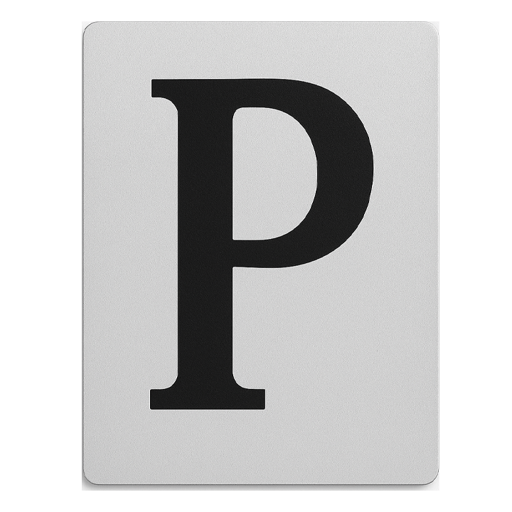 SIGN HOUSE LETTER "Ρ" 6X4 SILVER