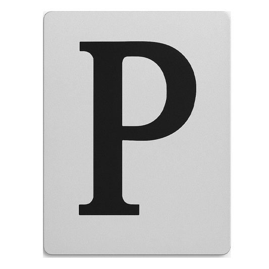 SIGN HOUSE LETTER "Ρ" 6X4 SILVER