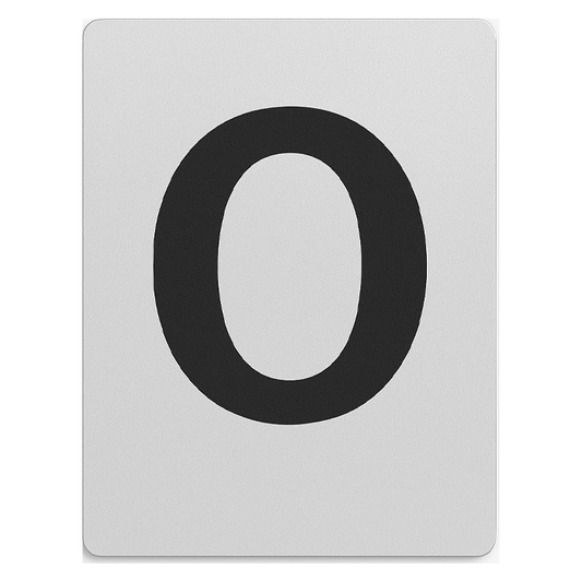 SIGN HOUSE LETTER "O" 6X4 SILVER