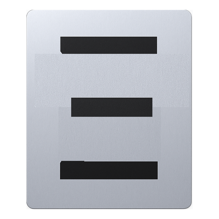 SIGN HOUSE LETTER "Ξ" 4X3 SILVER