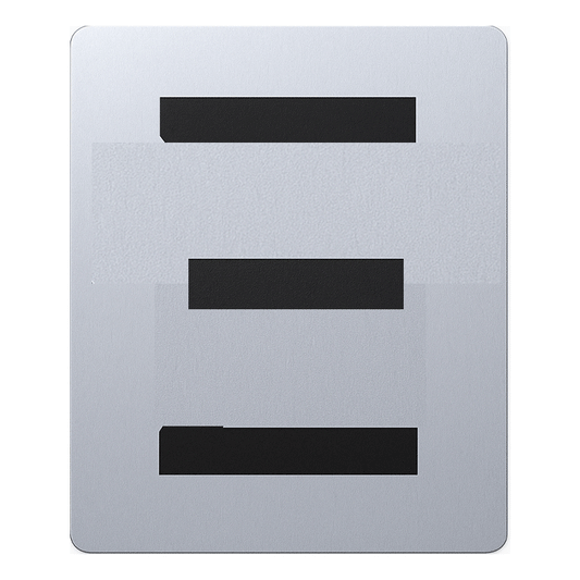 SIGN HOUSE LETTER "Ξ" 4X3 SILVER