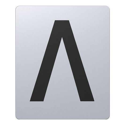 SIGN HOUSE LETTER "Λ" 4X3 SILVER