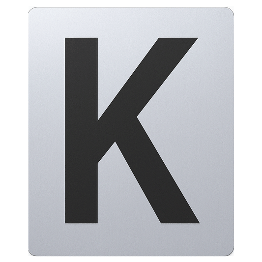 SIGN HOUSE LETTER "K" 6X4 SILVER