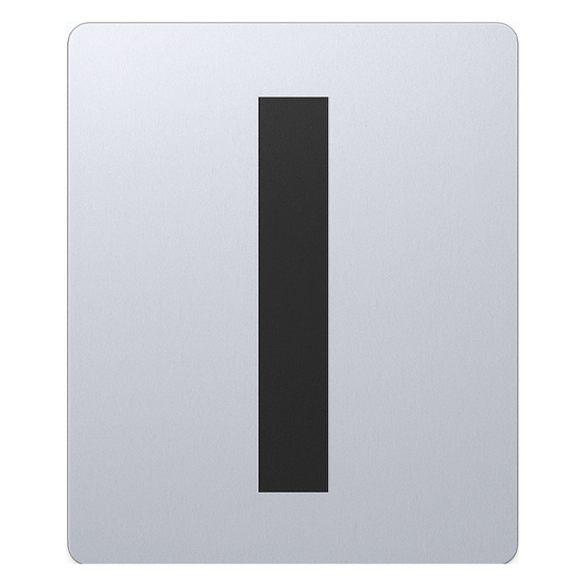 SIGN HOUSE LETTER "I" 6X4 SILVER