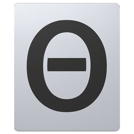 SIGN HOUSE LETTER "Θ" 4X3 SILVER