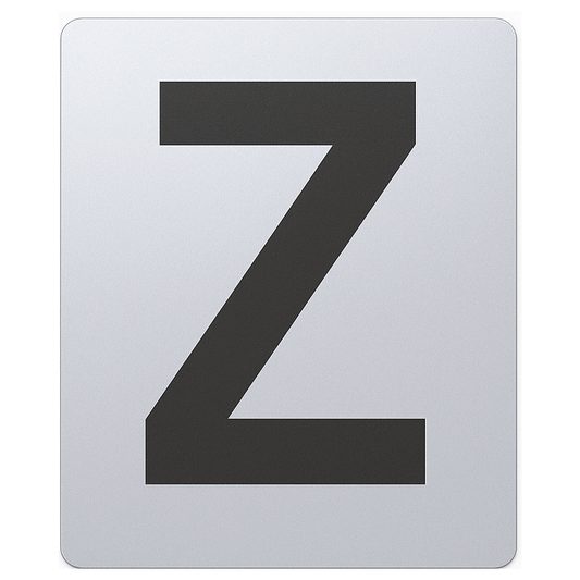 SIGN HOUSE LETTER "Z" 4X3 SILVER