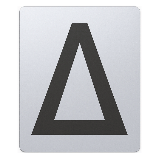 SIGN HOUSE LETTER "Δ" 4X3 SILVER