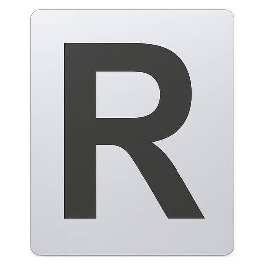 SIGN HOUSE LETTER "R" 4X3 SILVER