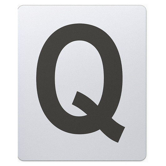 SIGN HOUSE LETTER "Q" 4X3 SILVER