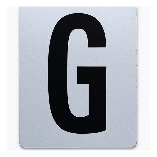 SIGN HOUSE LETTER "G" 6X4 SILVER