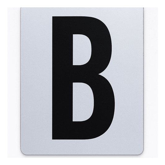 SIGN HOUSE LETTER "B" 4X3 SILVER