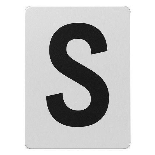 SIGN HOUSE LETTER "S" 4X3 SILVER