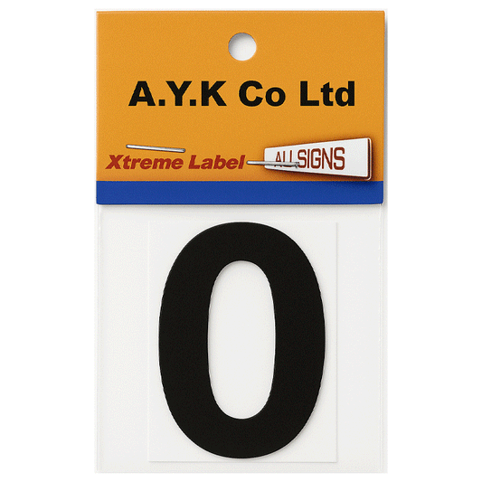 SIGN PVC HOUSE NUMBER "0" 6CM