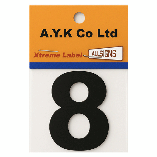 SIGN PVC HOUSE NUMBER "8" 15CM