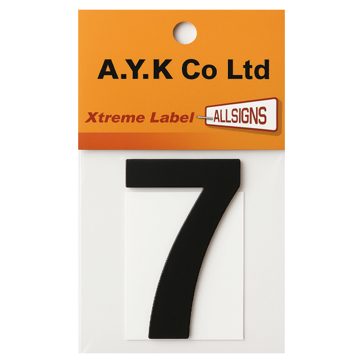 SIGN PVC HOUSE NUMBER "7" 15CM