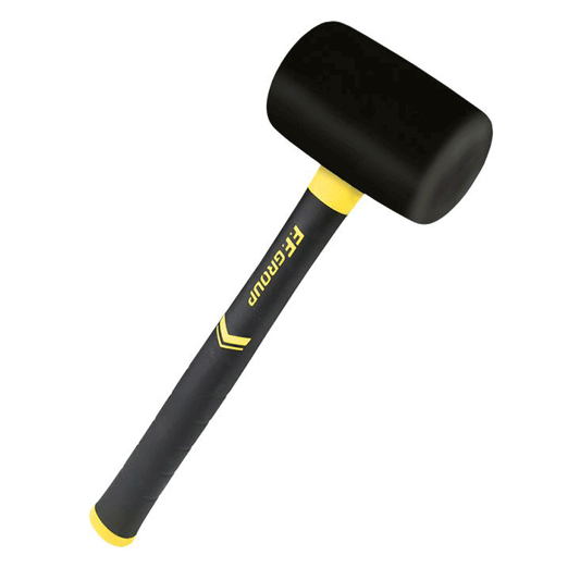 RUBBER MALLET HAMMER WITH FIBERGLASS HANDLE 450GR FF GROUP