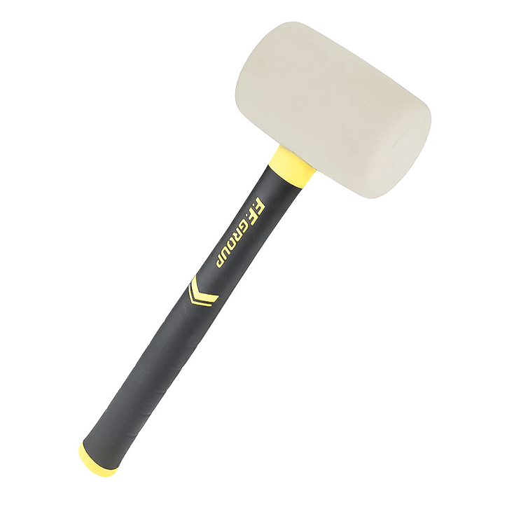 RUBBER MALLET HAMMER WITH FIBERGLASS HANDLE 680GR FF GROUP