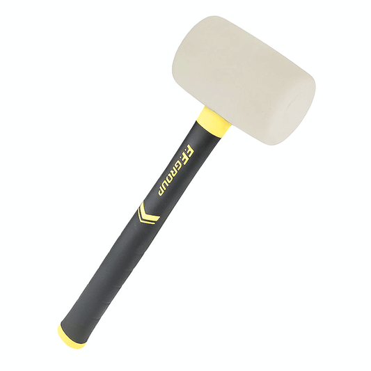 RUBBER MALLET HAMMER WITH FIBERGLASS HANDLE 680GR FF GROUP
