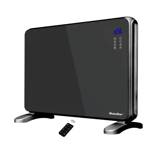 MATESTAR GLASS SLIM PANEL HEATER BLACK 2000W