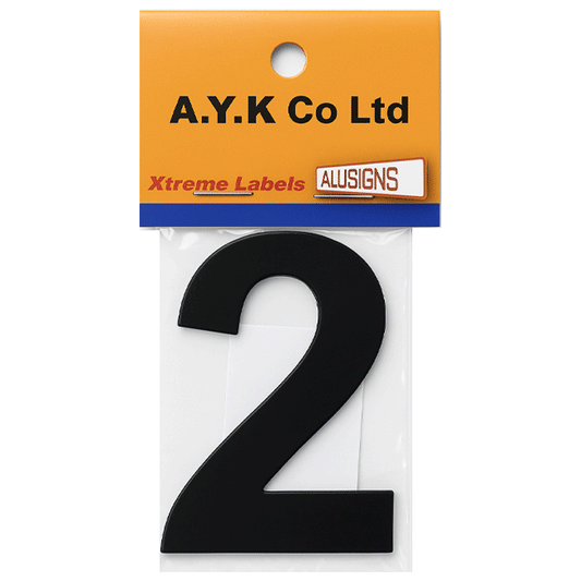 SIGN PVC HOUSE NUMBER "2" 15CM