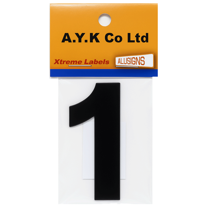 SIGN PVC HOUSE NUMBER "1" 15CM