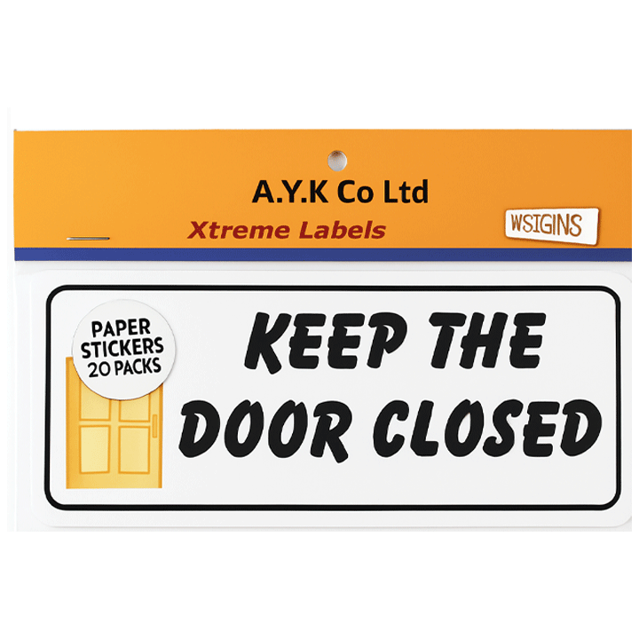 SIGN PAPER "KEEP DOOR CLOSED"18X7 [2PCS]