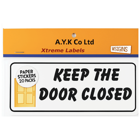 SIGN PAPER "KEEP DOOR CLOSED"18X7 [2PCS]