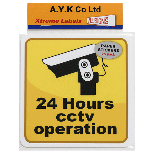 SIGN CCTV PAPER  12X12 [2PCS]