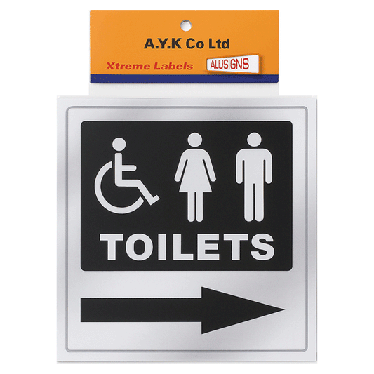 SIGN "TOILET" 16X16 R