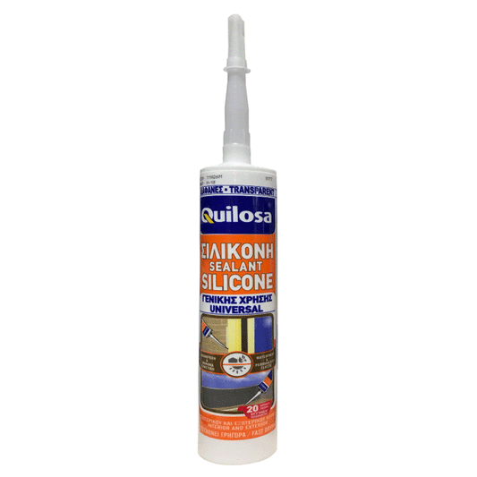 SEALANT SILICONE UNIVERSAL TRANSPARENT 280ML QUILOSA