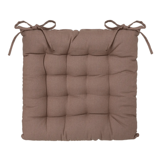 TAUPE CHAIR CUSHION 38X38CM