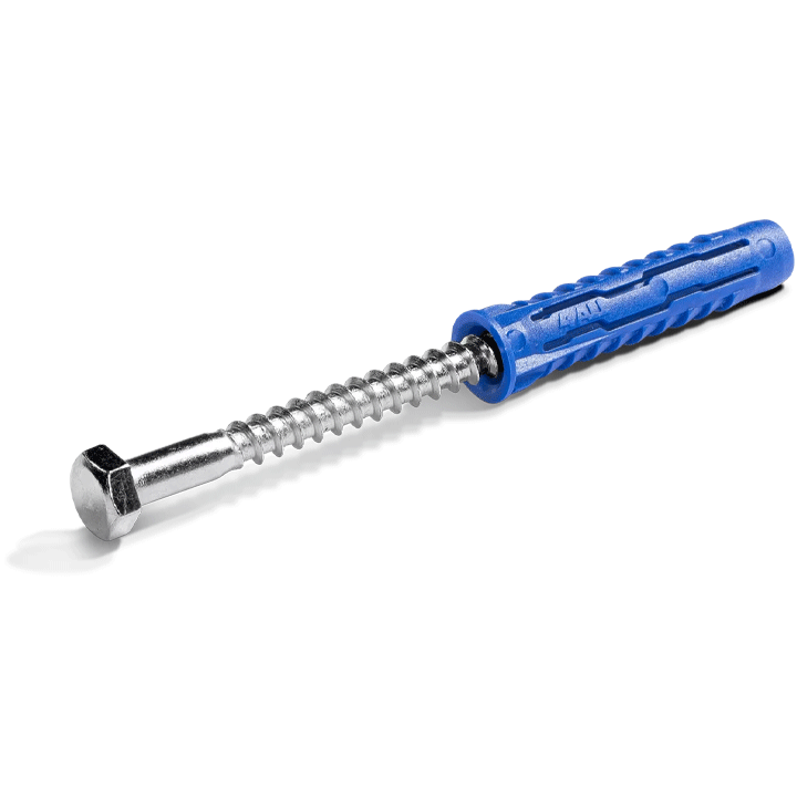 NYLON PLUG & HEX HEAD SCREW 10X80 7PCS