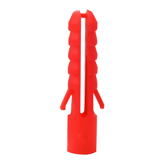 PLASTIC PLUGS RED SCREW 3.5-5MM DRILL 6MM 100PCS