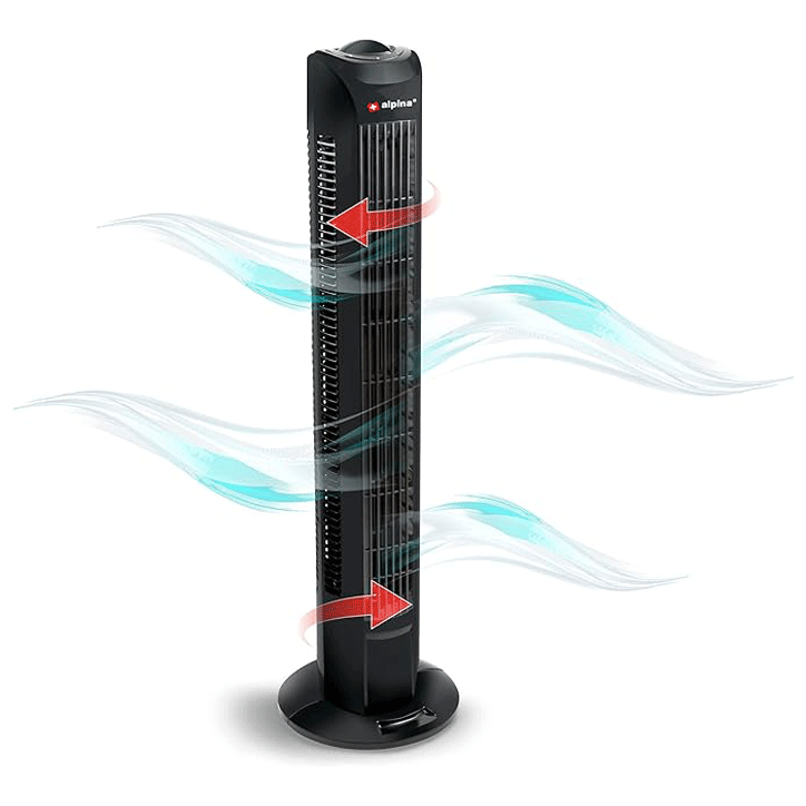 TOWER FAN BLACK 78CM 45W 220-240V