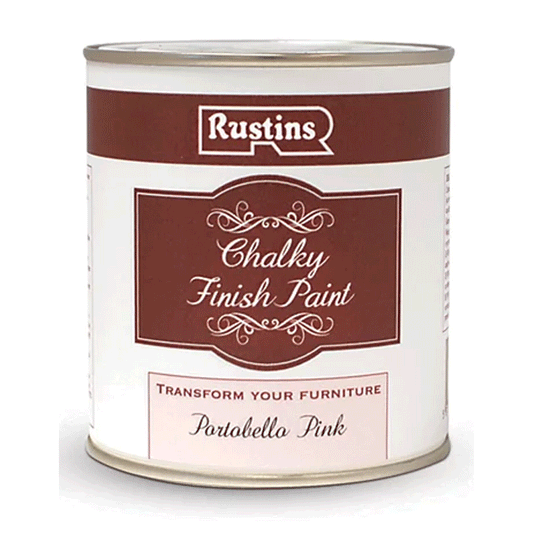 CHALKY FINISH PAINT PINK 500ML RUSTINS