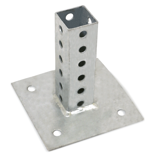 POST BASE CLOSED SQUARE ZPL [270X230] 201X201MM